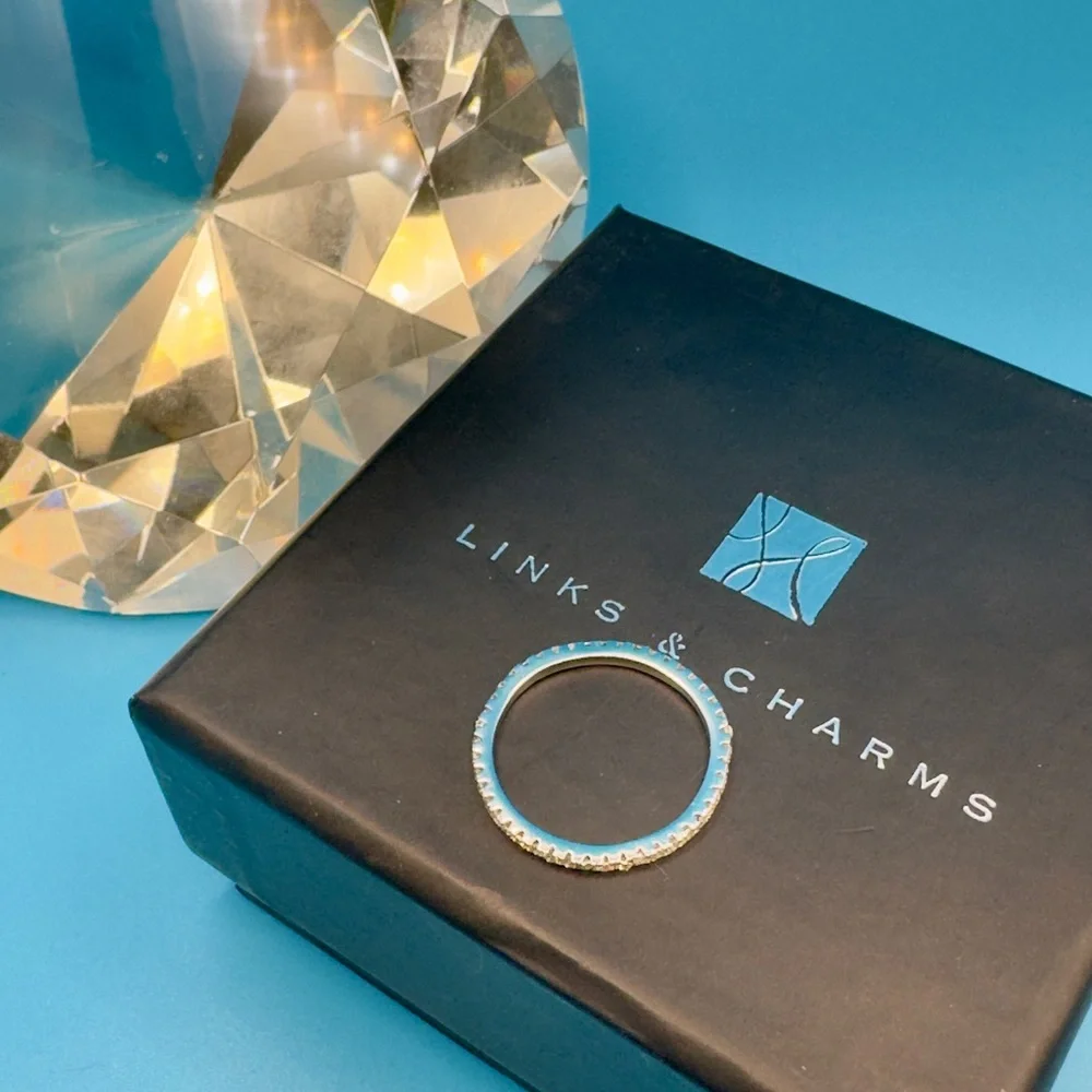 Sterling Silver Eternity Ring Band - Picture 3 of 5